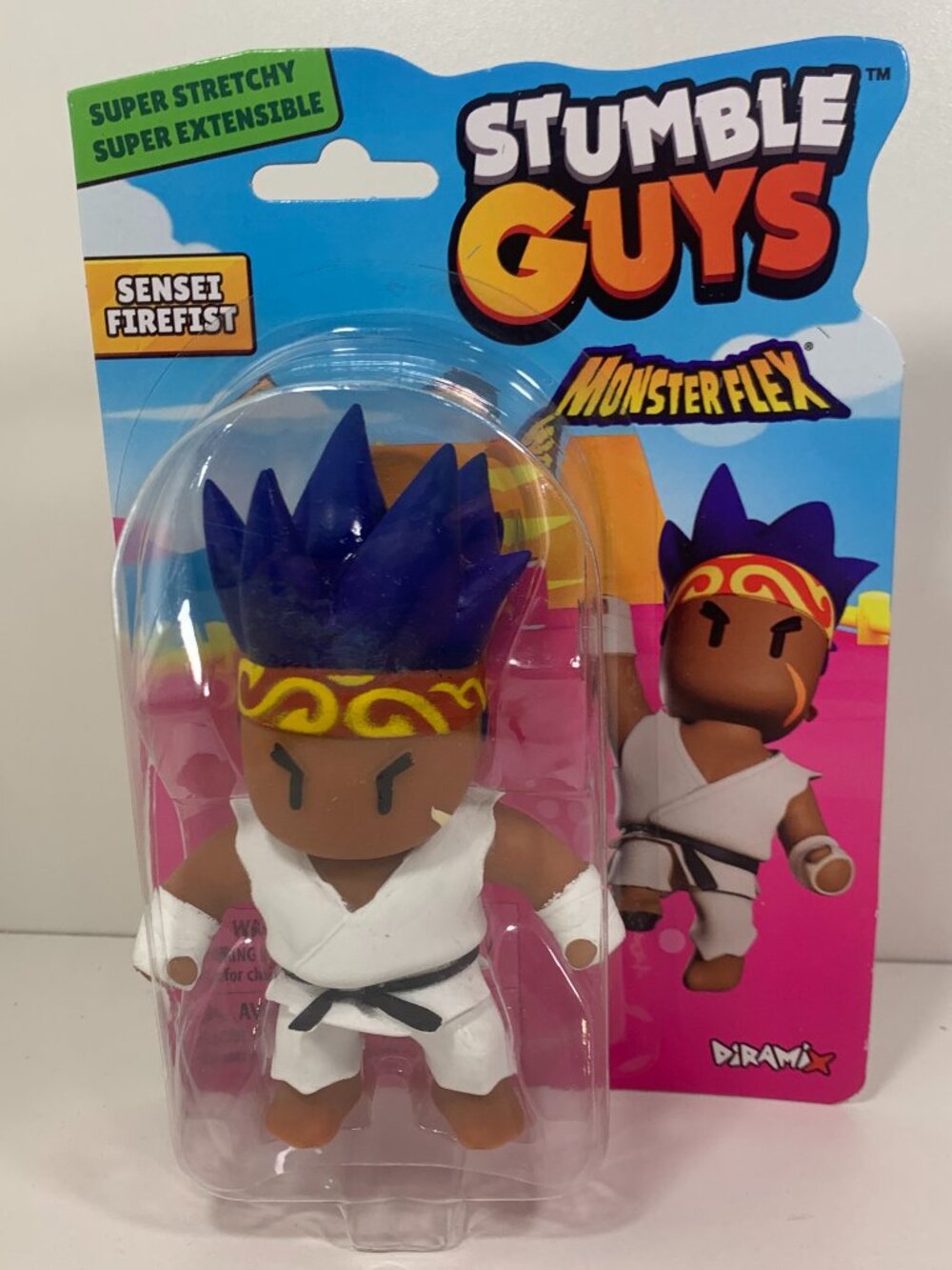 Stumble Guys Monster Flex Sensei Firefist Super Stretchy Figure Toy 5” New